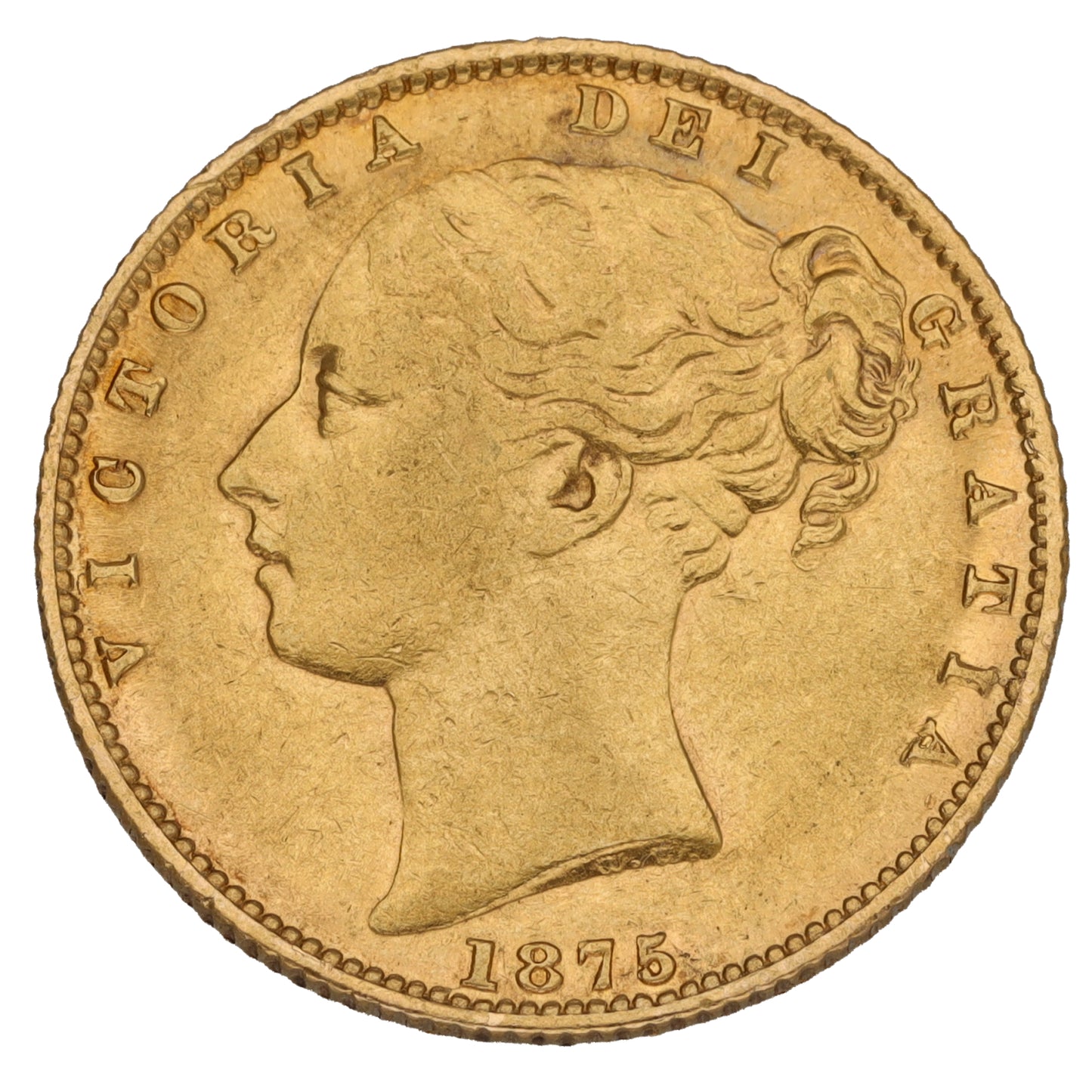 22ct Gold Queen Victoria Full Sovereign Coin 1875