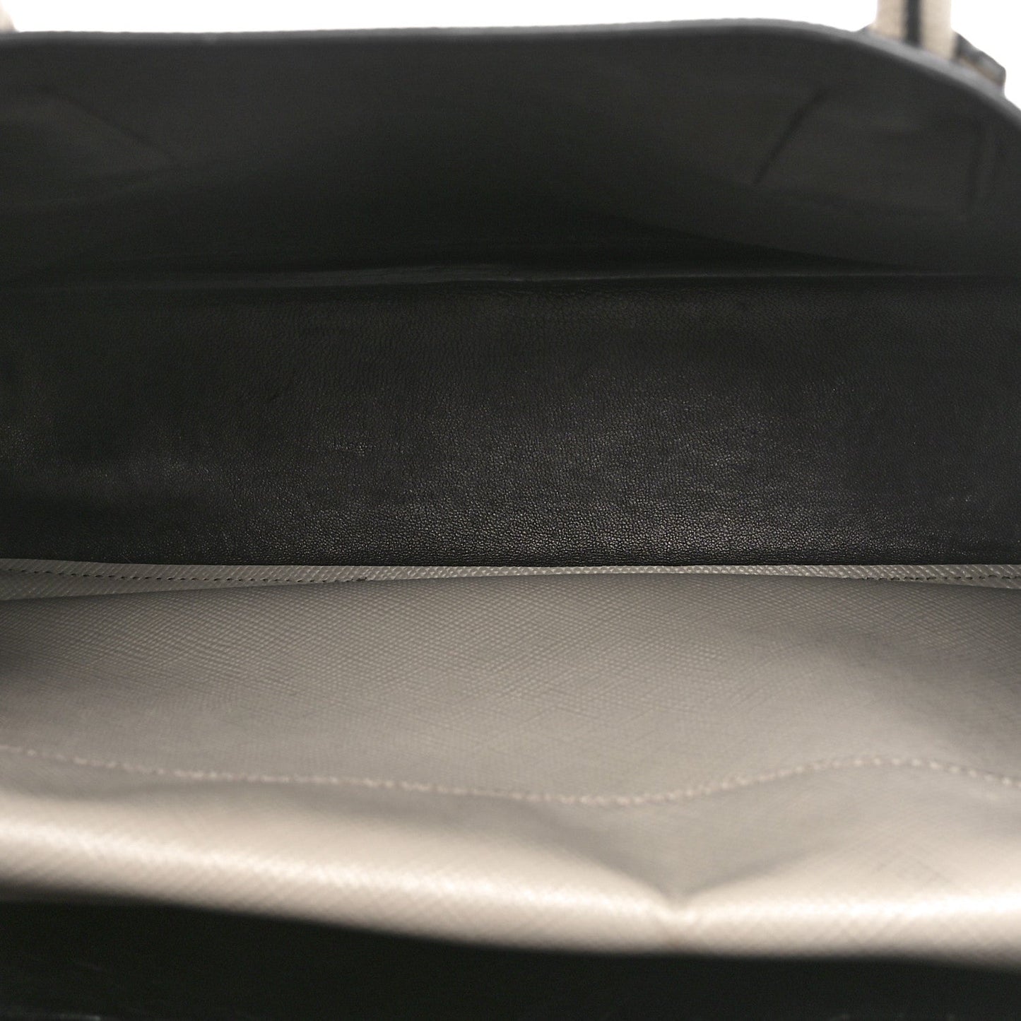 Prada Saffiano Cuir Double Leather Bag - Pomice