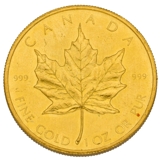 24ct Gold Canada Maple 1 OZ Coin 1981