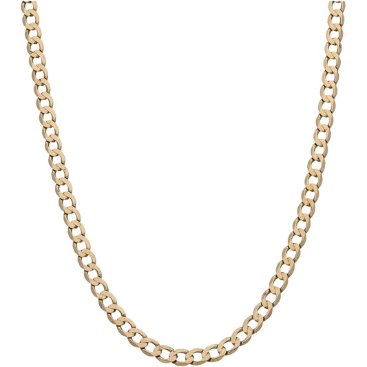 9ct Gold Curb Chain 18"