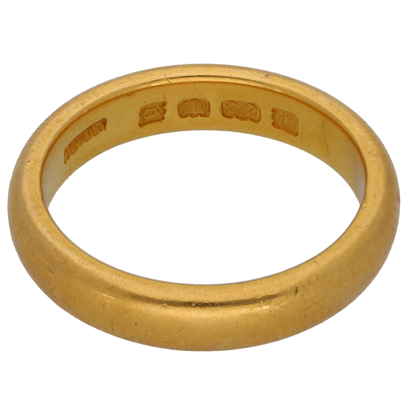 22ct Gold Plain Wedding Ring Size L