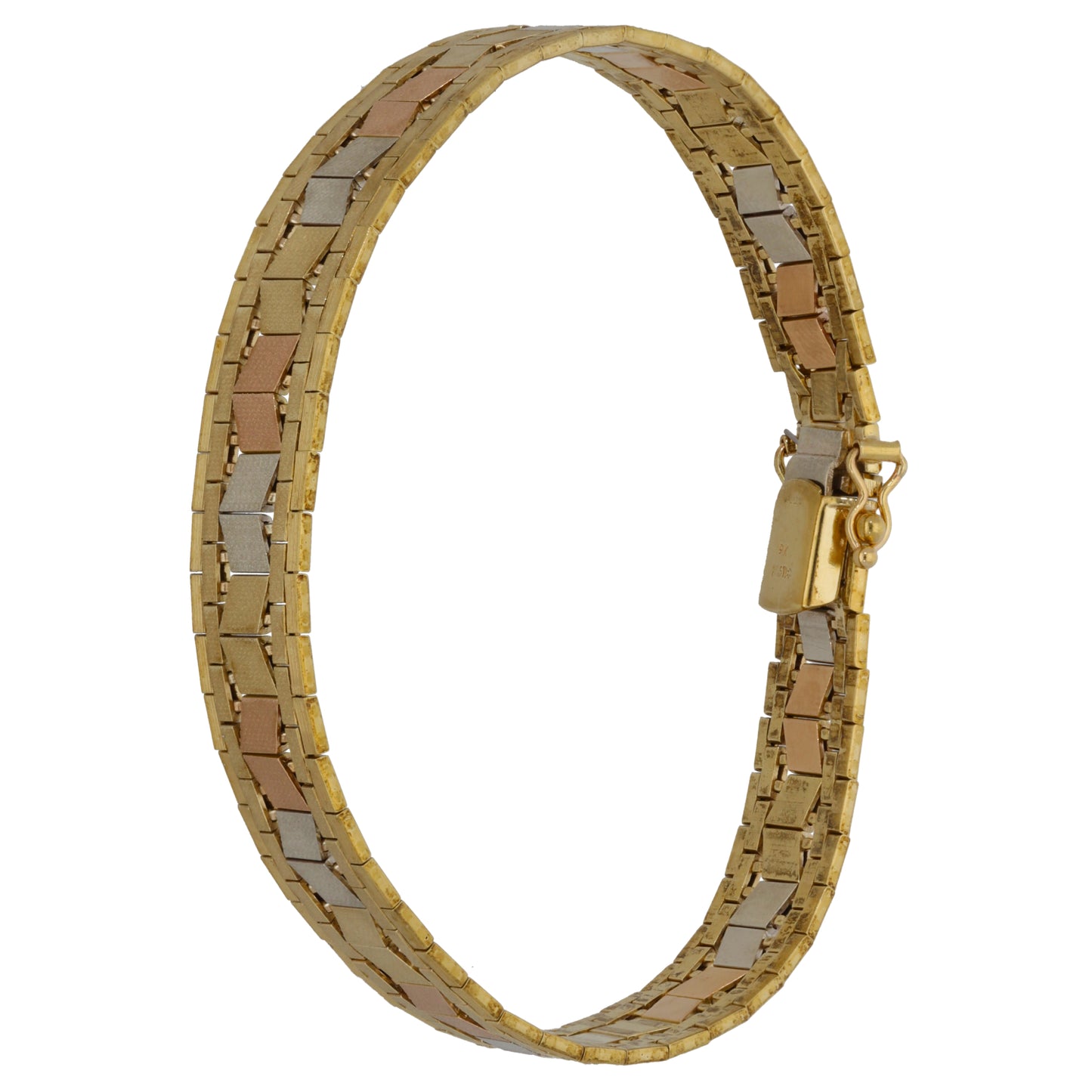9ct Tri-Colour Gold Fancy Bracelet