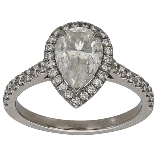 Platinum 1.90ct Diamond Dress/Cocktail Ring Size K
