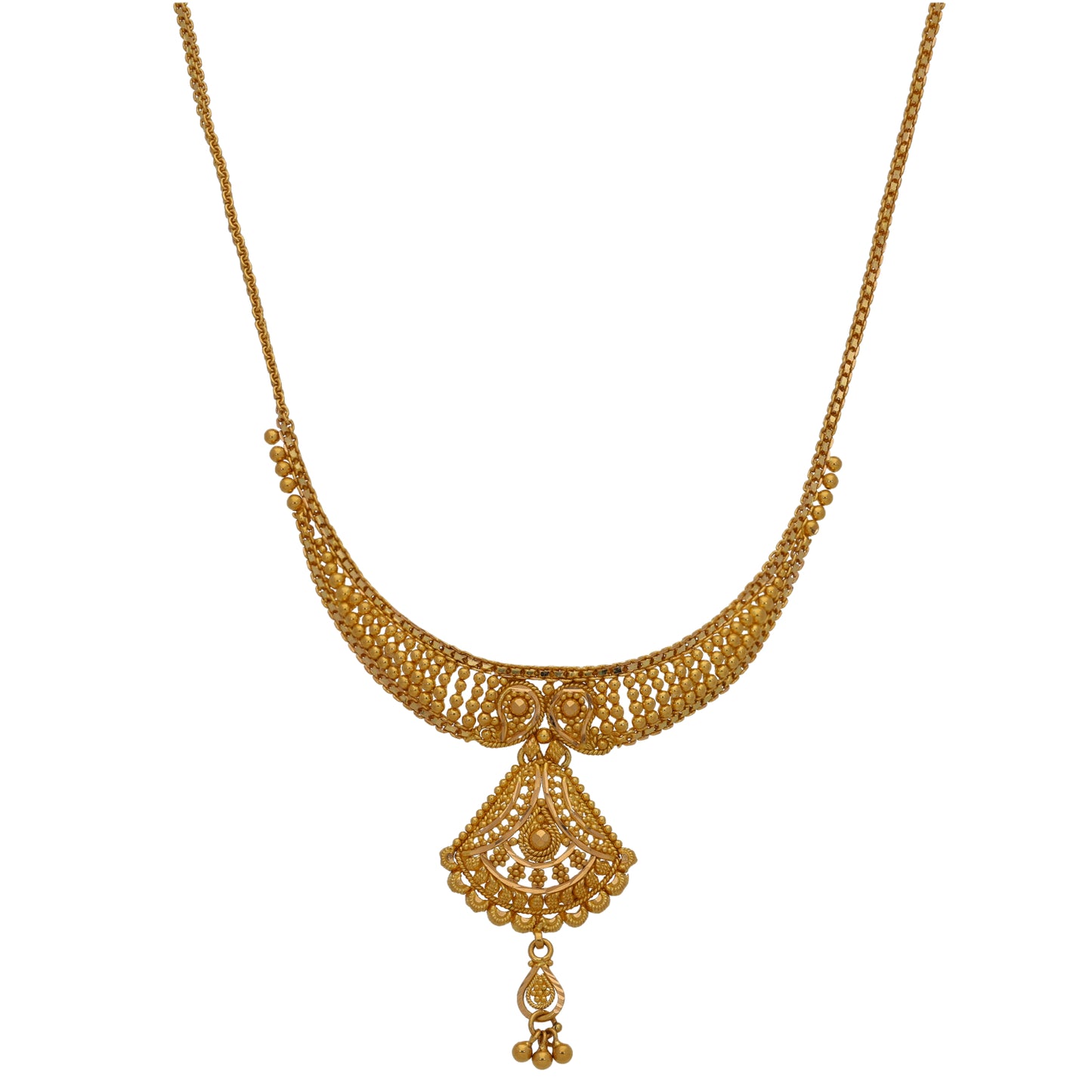 22ct Gold Earrings & Necklace Set