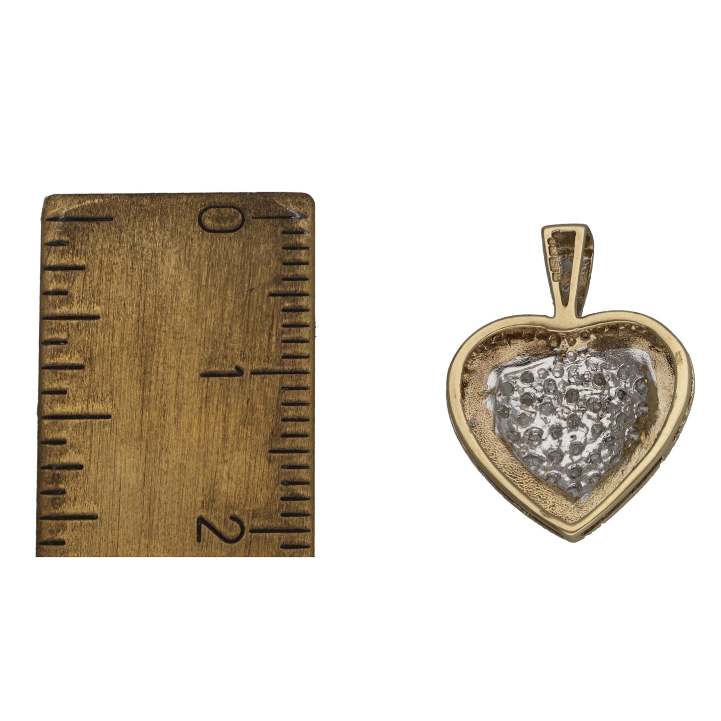 9ct Gold 0.33ct Diamond Heart Pendant