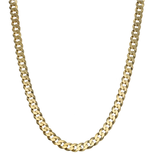 9ct Gold Curb Chain 18"
