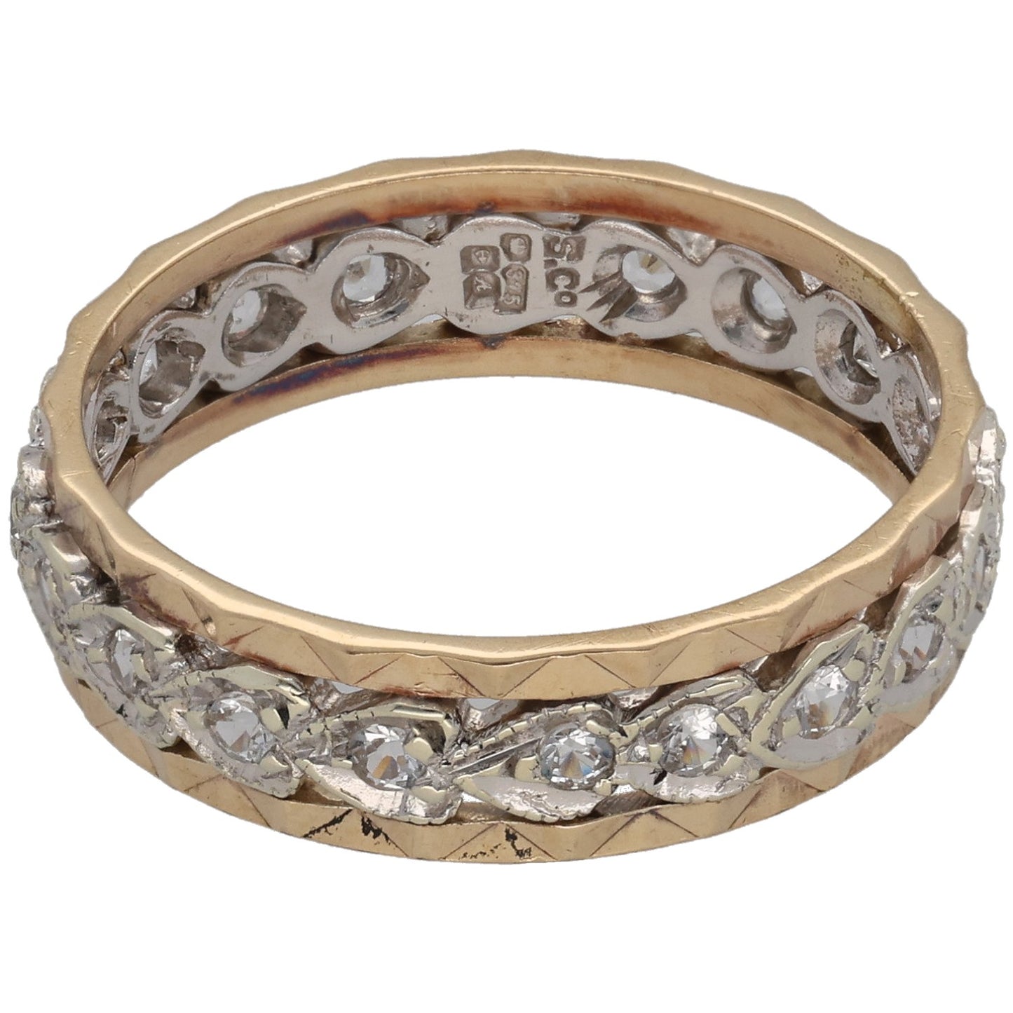 9ct Gold Cubic Zirconia Eternity Ring Size R