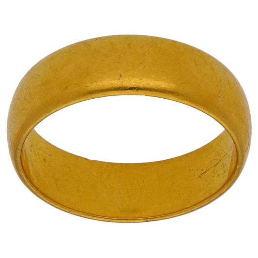 22ct Gold Plain Wedding Ring Size Q