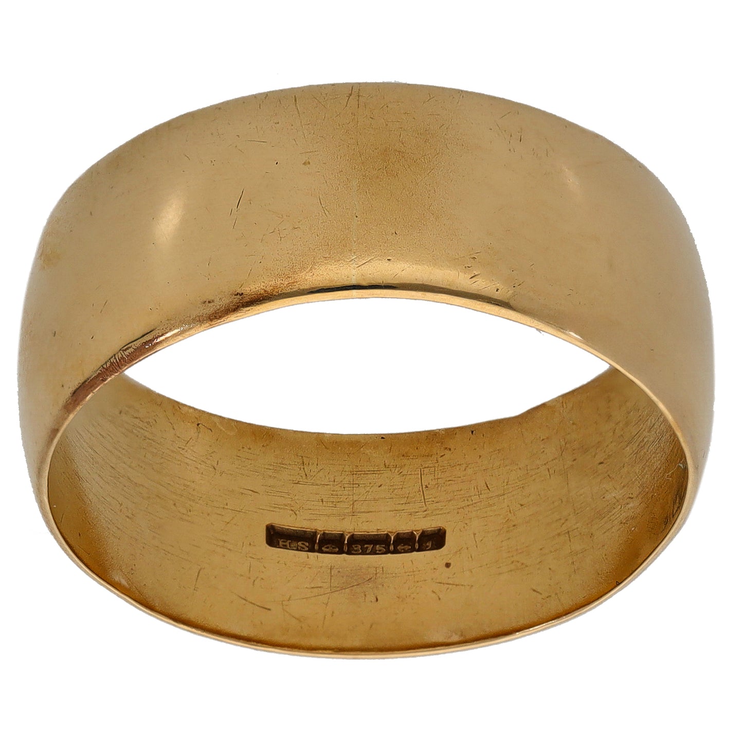 9ct Gold Plain Wedding Ring Size T