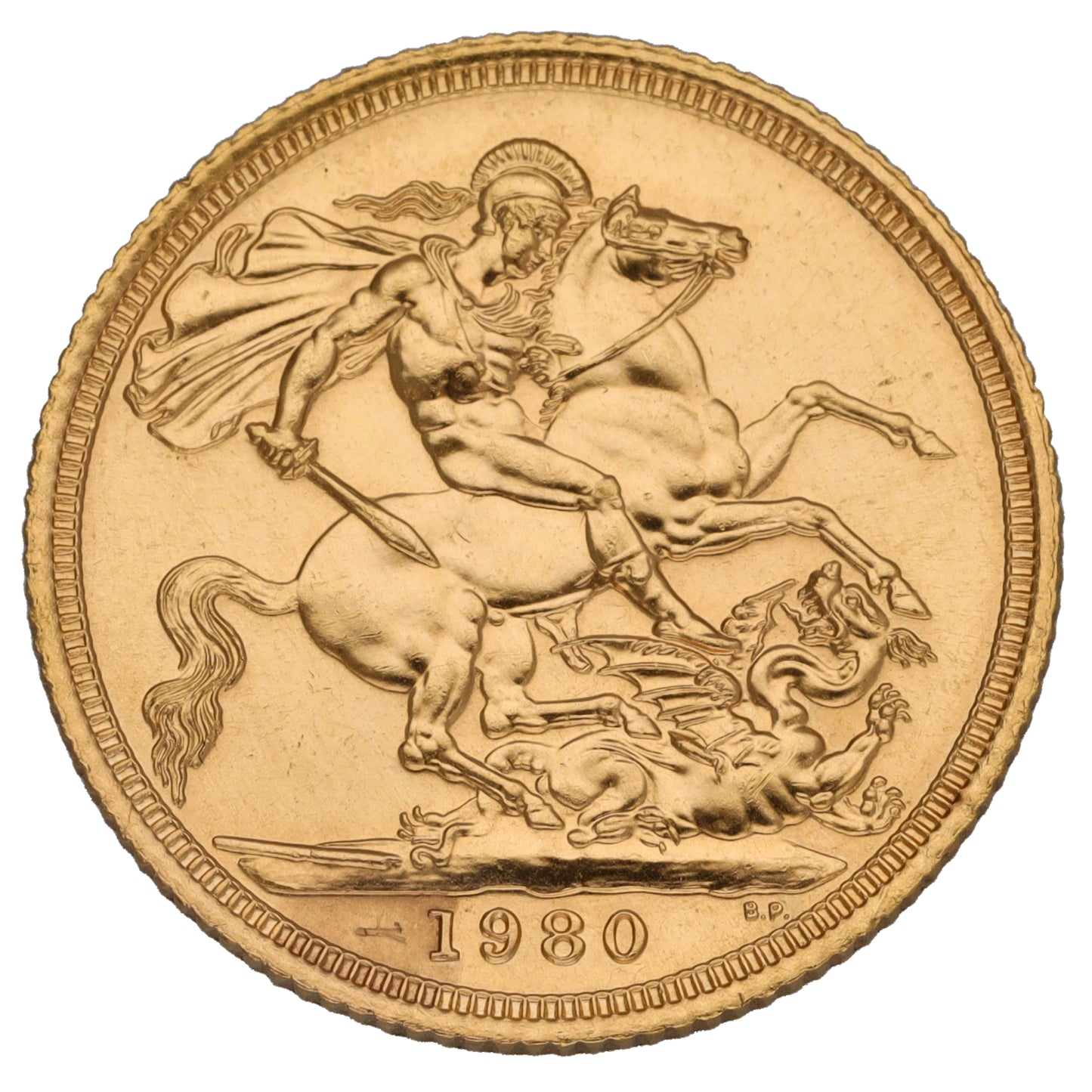 22ct Gold Queen Elizabeth II Full Sovereign Coin 1980