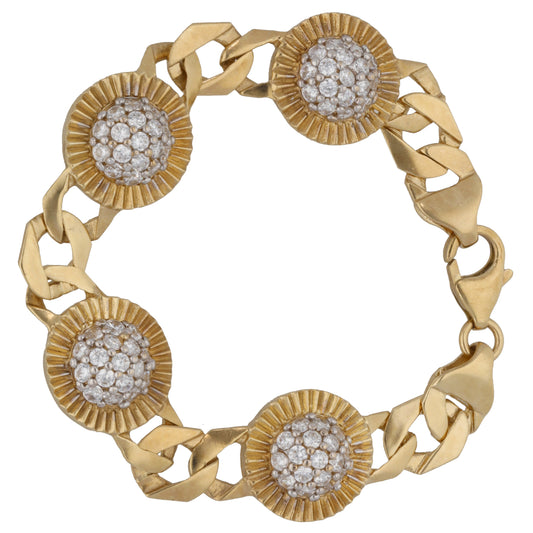 9ct Gold Cubic Zirconia Alternative Bracelet