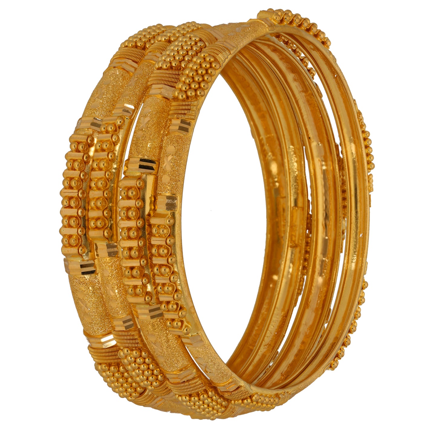 22ct Gold Set of 4 Bangles