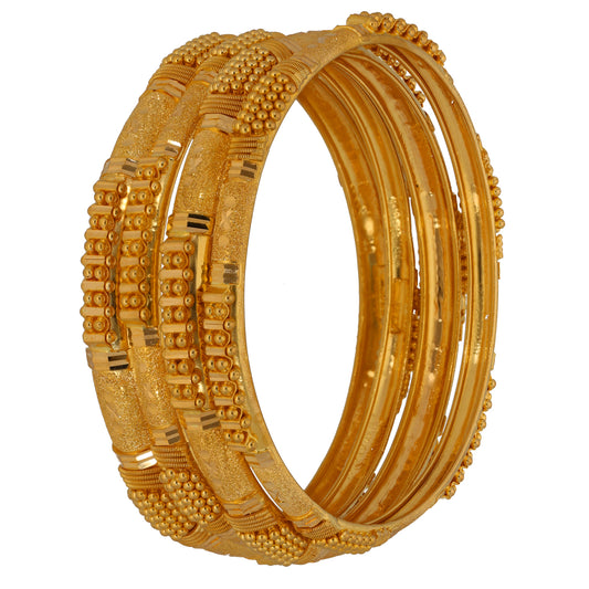 22ct Gold Set of 4 Bangles