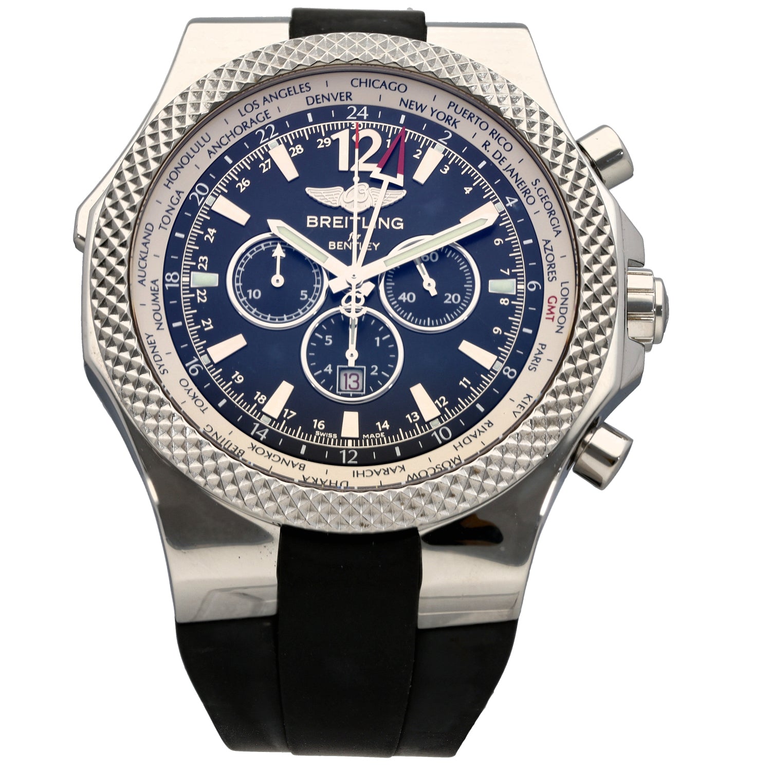 Breitling Bentley GMT A47362 49mm Stainless Steel Watch | H&T