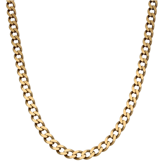 9ct Gold Curb Chain 18"