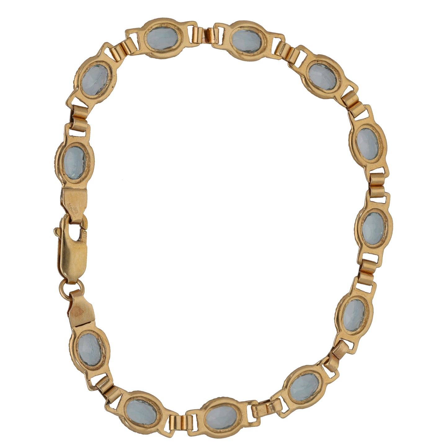9ct Gold Topaz Fancy Stone Set Bracelet