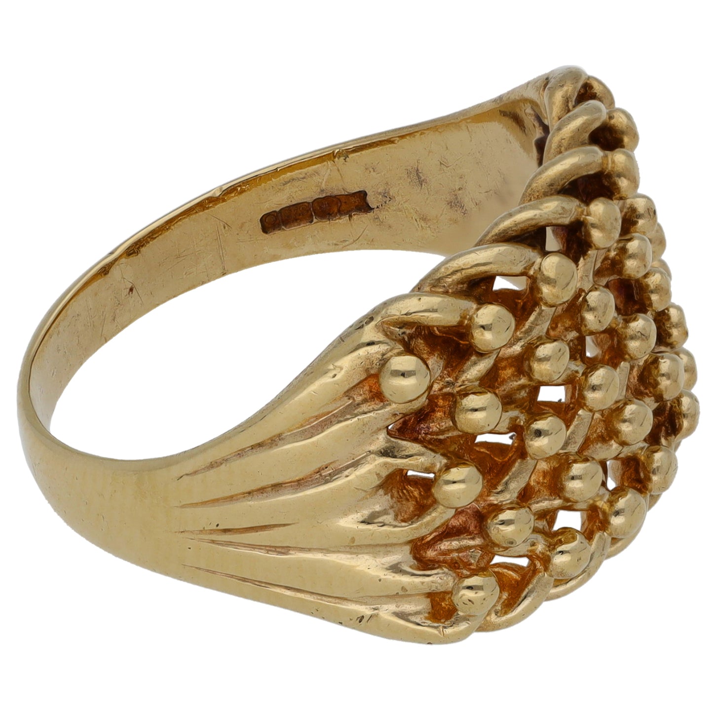9ct Gold Keeper Ring Size T