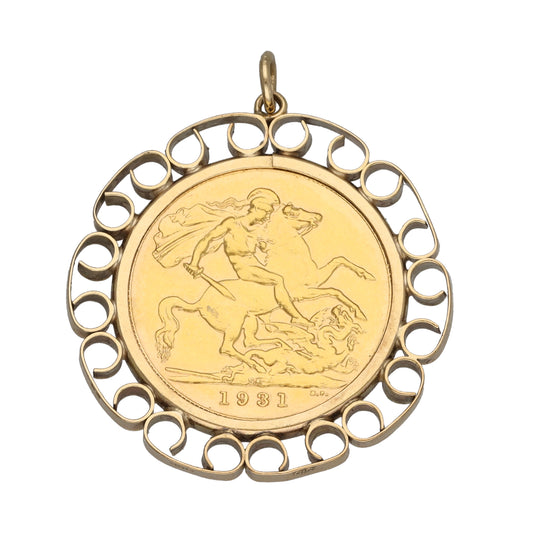 9ct Gold Coin Pendant