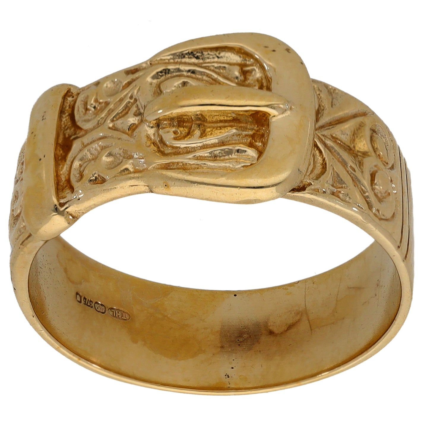 9ct Gold Buckle Ring Size U