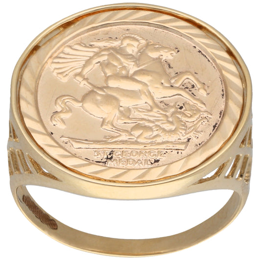New 9ct Gold St George Ring