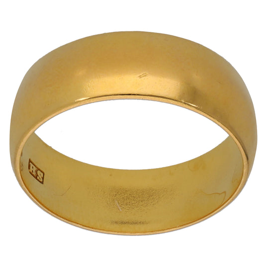 22ct Gold Plain Wedding Ring Size K
