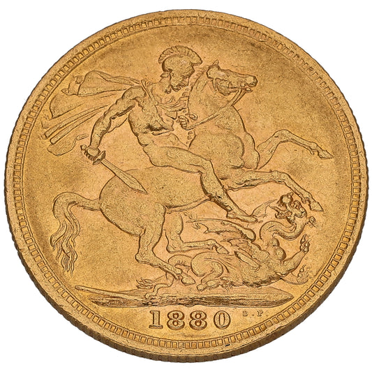 22ct Gold Queen Victoria Full Sovereign Coin 1880