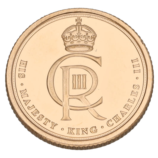 22ct Gold King Charles III Quarter Sovereign Coin 2023