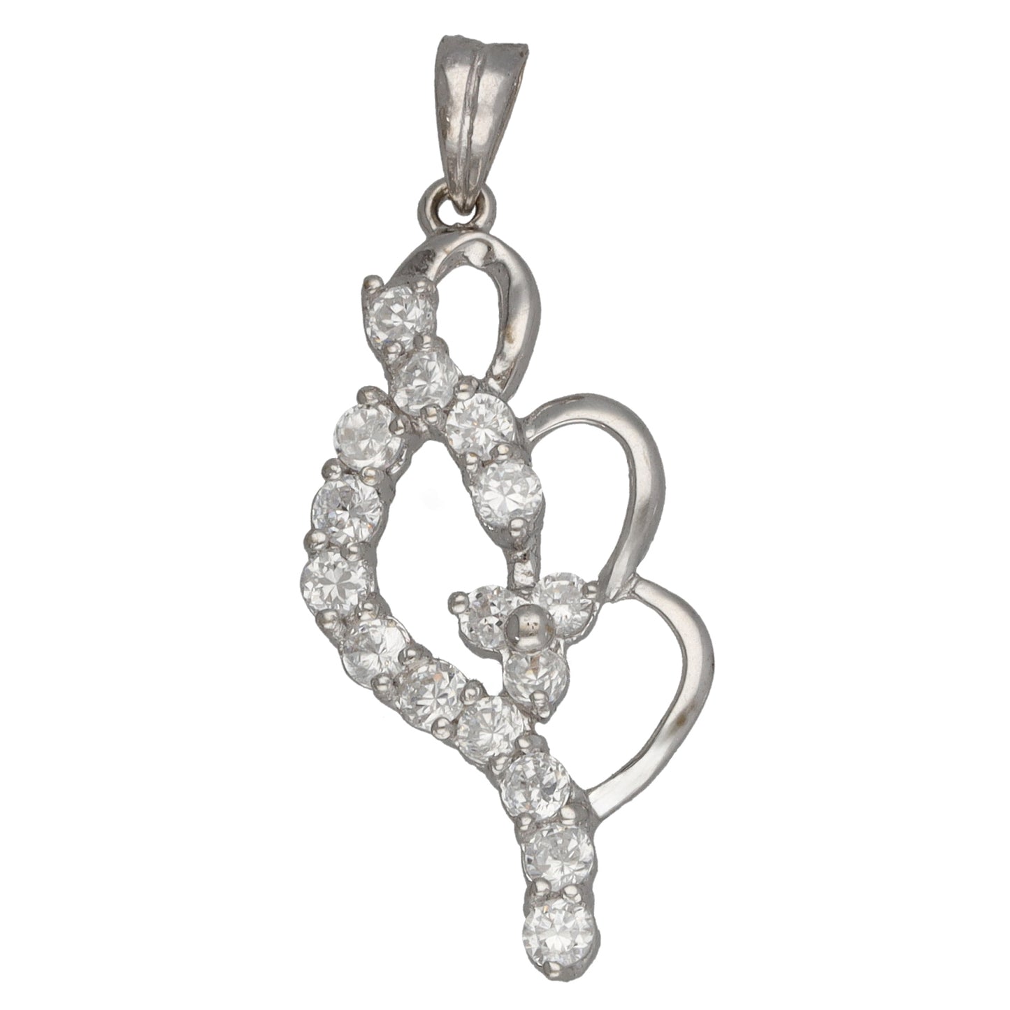 18ct White Gold Cubic Zirconia Dress/Cocktail Pendant