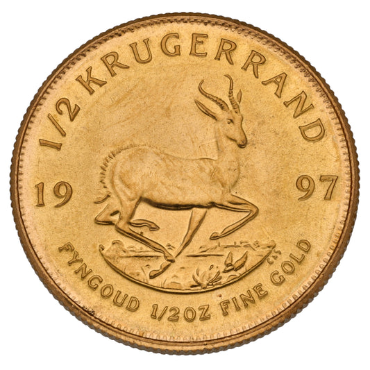 22ct Gold 1/2 OZ Krugerrand Coin 1997