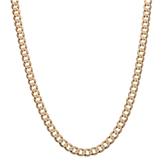 9ct Gold Curb Chain 18"