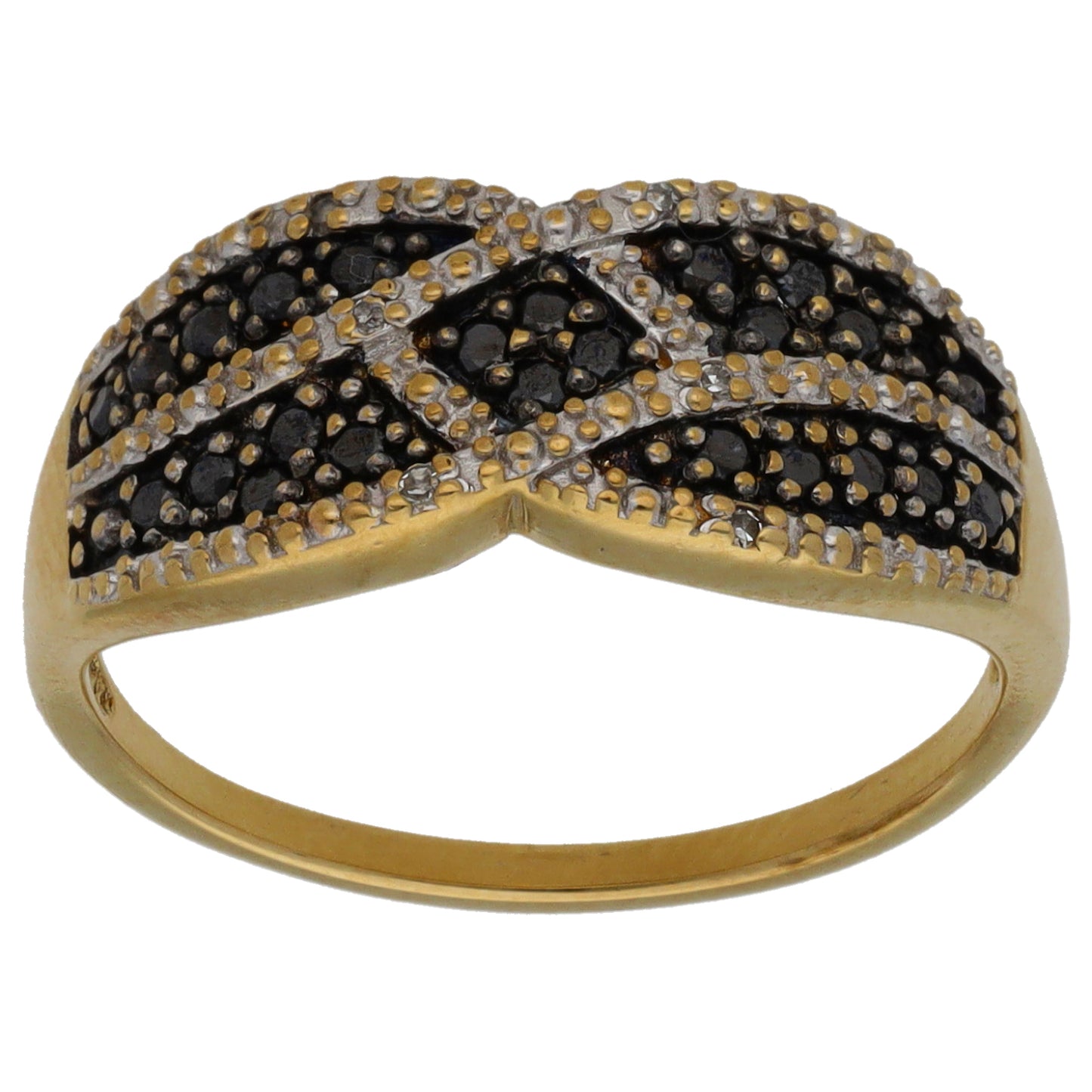 9ct Gold 0.29ct Diamond Dress/Cocktail Ring Size P