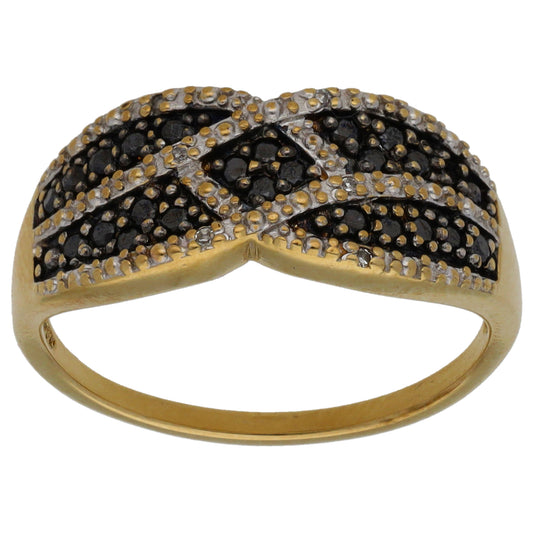 9ct Gold 0.29ct Diamond Dress/Cocktail Ring Size P