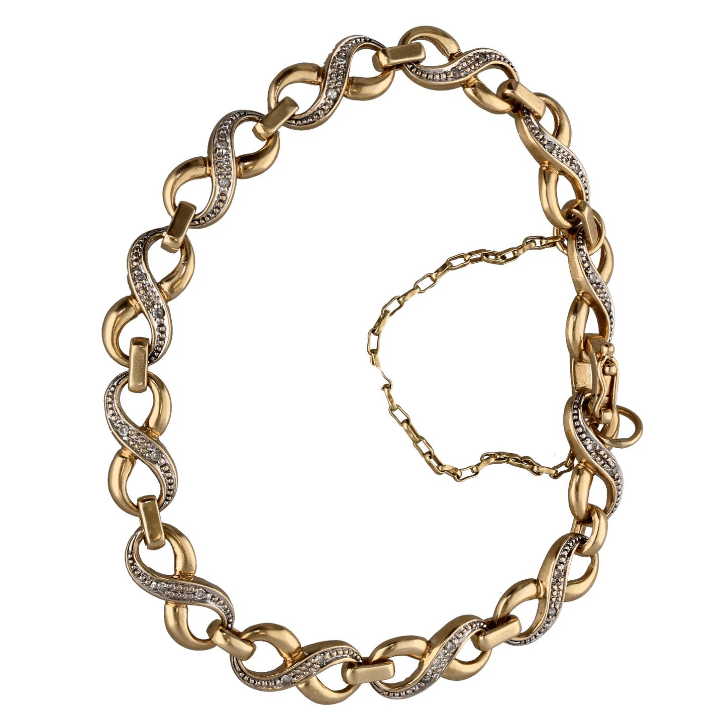 9ct Gold 0.12ct Diamond Alternative Bracelet