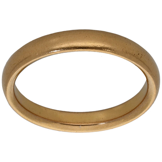 22ct Gold Plain Wedding Ring Size N