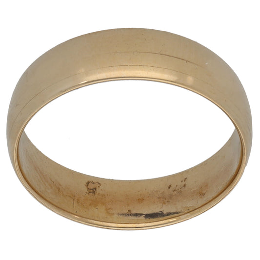 9ct Gold Plain Wedding Ring Size M