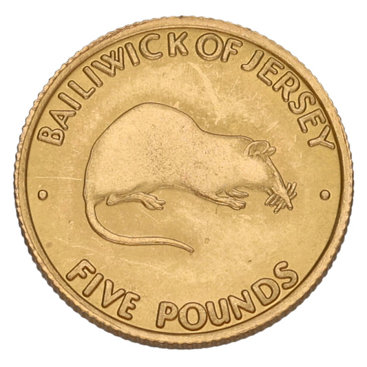 22ct Gold Queen Elizabeth II Silver Wedding Five Pounds Coin 1972