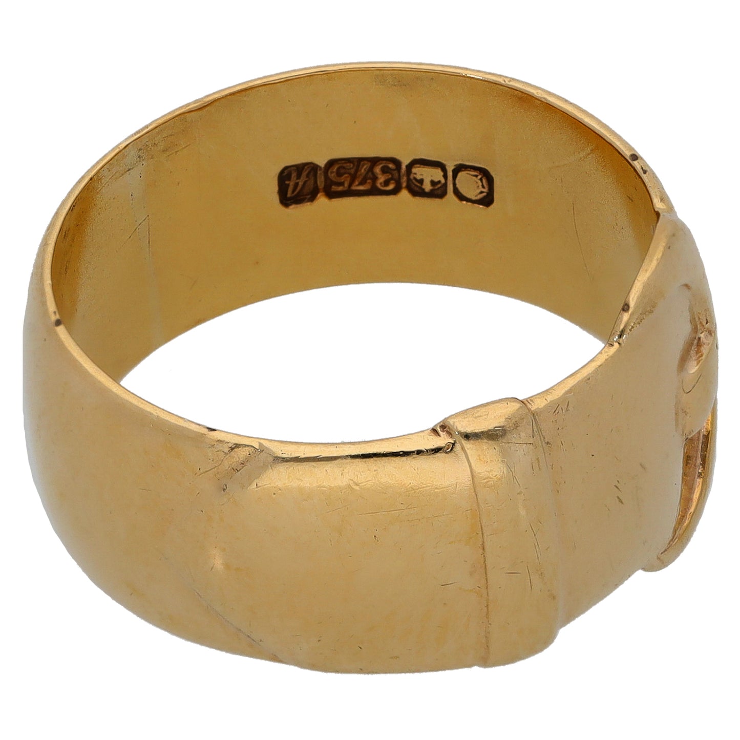 9ct Gold Buckle Ring Size O