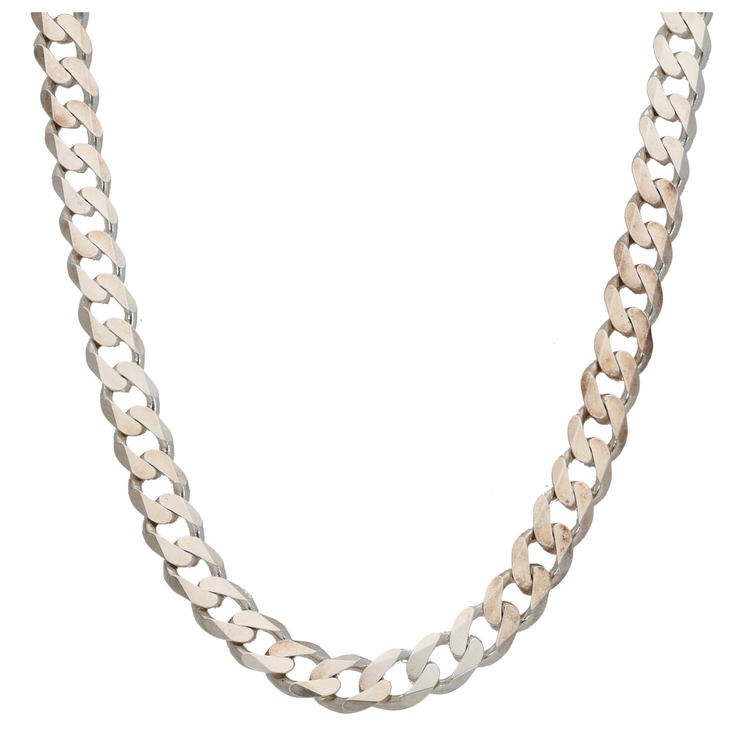 Silver Sterling Curb Chain 18"