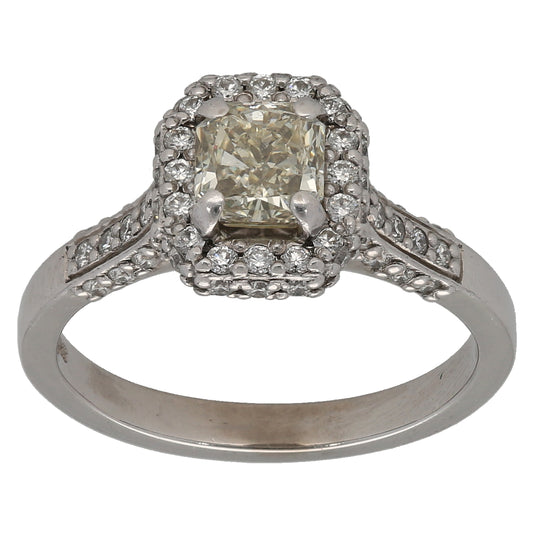 18ct White Gold 1.76ct Diamond Cluster Ring Size P