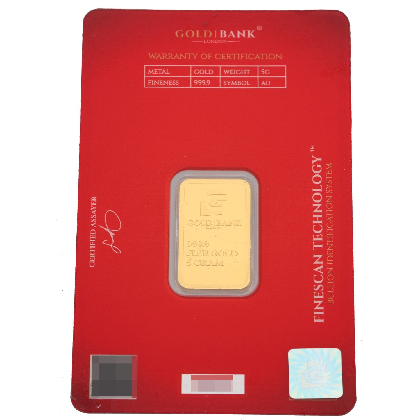 24ct 5g Gold Bar