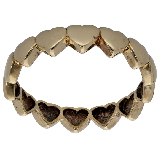9ct Gold Heart Ring Size P