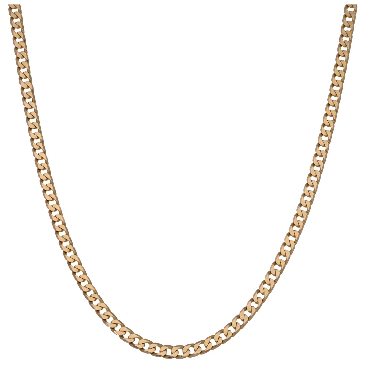 9ct Gold Curb Chain 18"