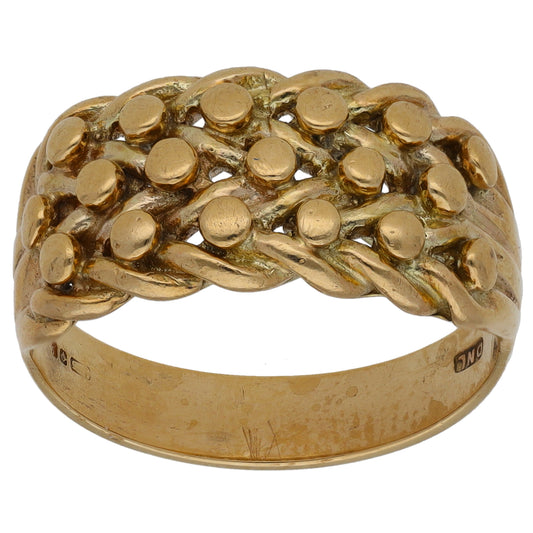 9ct Gold Keeper Ring Size R