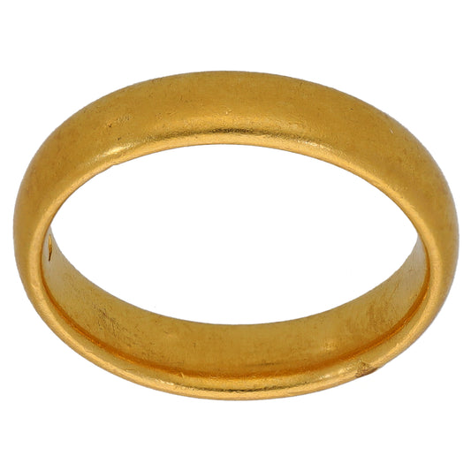 22ct Gold Plain Wedding Ring Size N