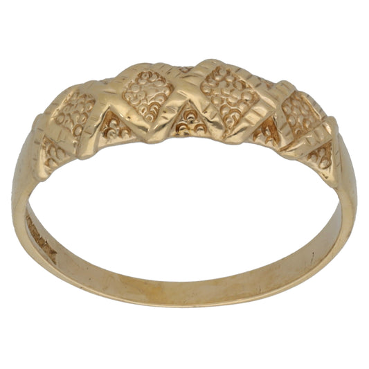 9ct Gold Alternative Ring Size P