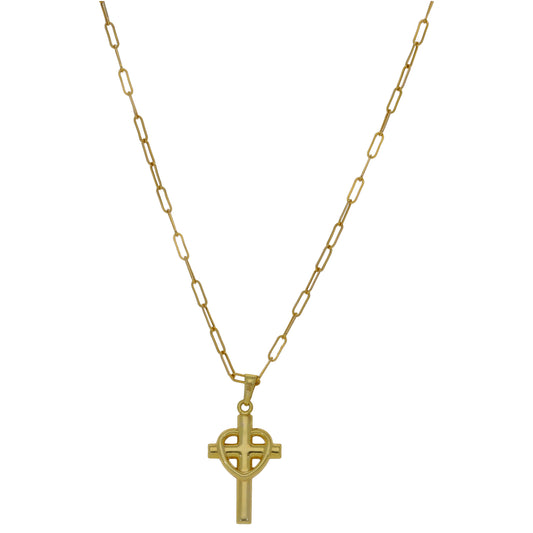 9ct Gold Cross Pendant With Chain