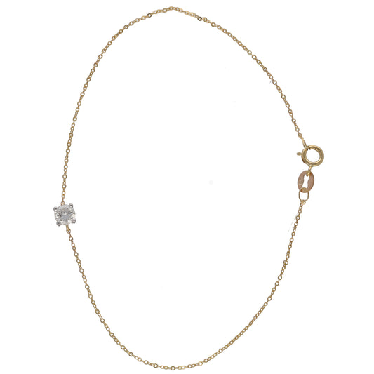 New 9ct Gold 0.25ct Diamond Solitaire Bracelet