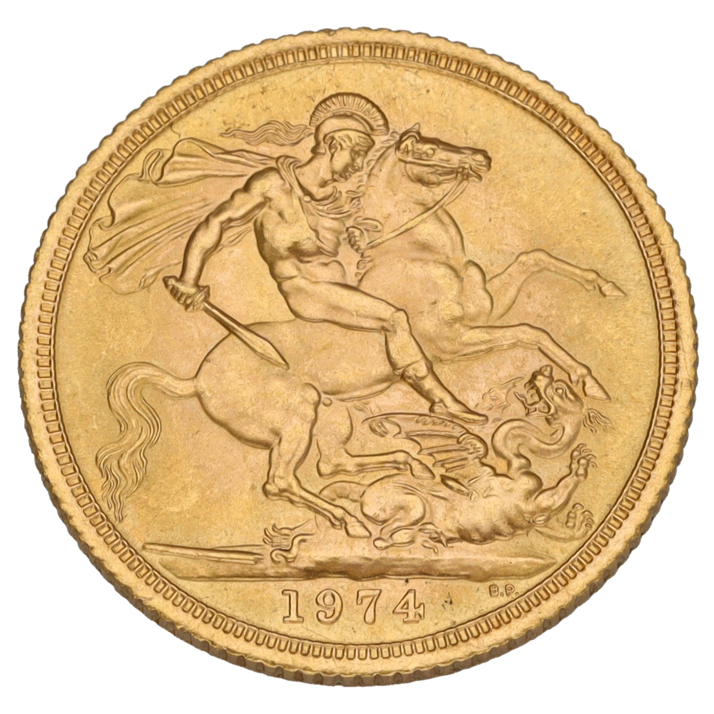 22ct Gold Queen Elizabeth II Full Sovereign Coin 1974