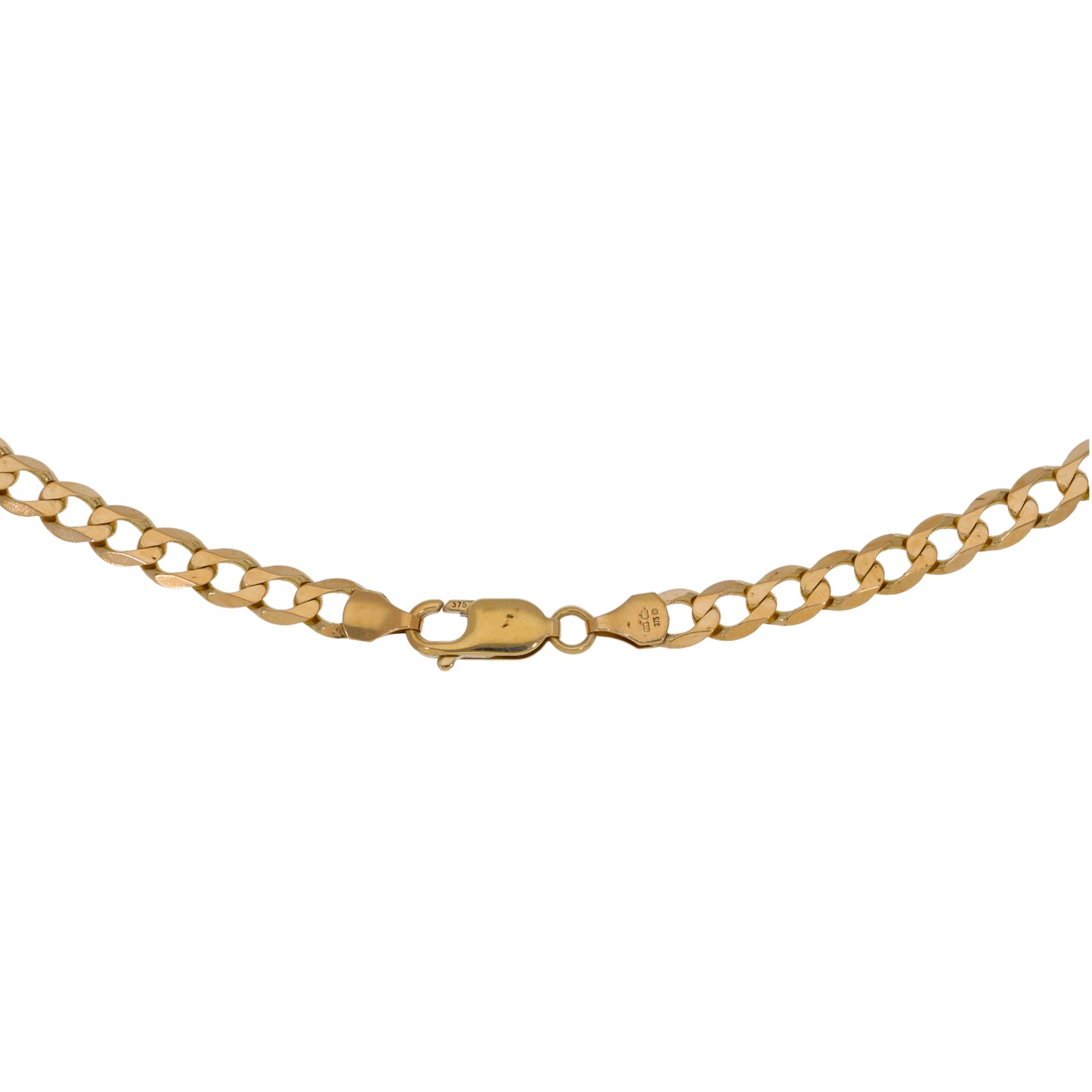 9ct Gold Curb Chain 18"