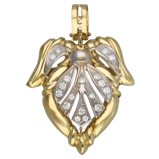 18ct Gold Cubic Zirconia Alternative Pendant